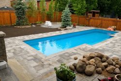 Newly,Installed,Swimming,Pool,In,Spring,With,Unfinished,,Back,Yard